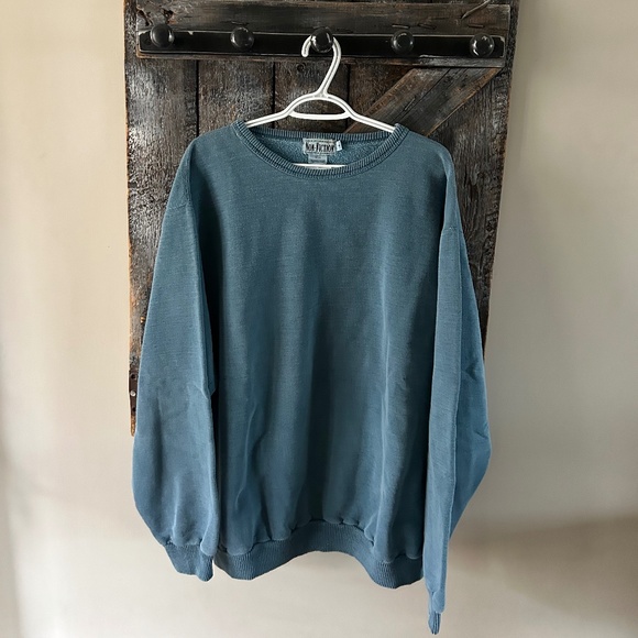 Men's Vintage Non-Fiction Crewneck Faded Aqua - Picture 1 of 3